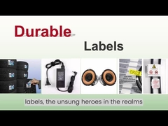 Dayanıklı etiket malzemelerinin uygulanması Kendine yapışkan baskı etiketleri Kağıt Mat Gümüş PET