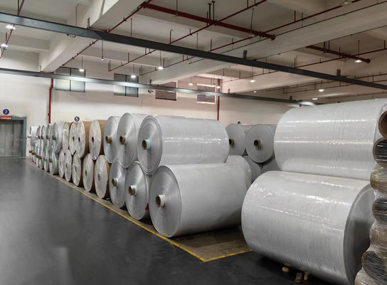 Hareketli yapıştırıcı jumbo rulo ambalaj kağıdı, SGS sertifikalı beyaz karton kağıt rulo