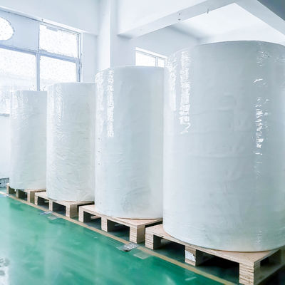 Sıcak Erimiş Yapıştırıcı Termal Kağıt Jumbo Roll Etiketler Su geçirmez 70g yüzey kalınlığı