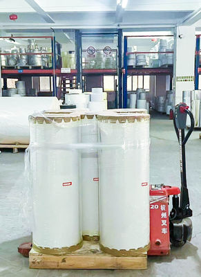 Açık BOPP Yapıştırıcı Jumbo Roll Etiketler Kağıt Sentetik Hareketli Yapıştırıcı