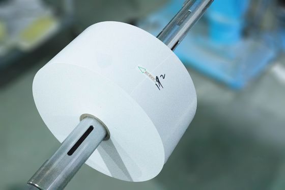 Kendine yapışkan termal etiket Jumbo Roll, yapışkan arka kağıt 54u Yüzey kalınlığı