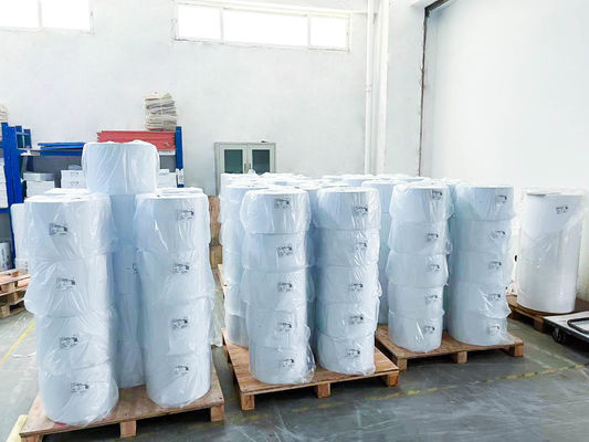 Sıcak Erimiş Yapıştırıcı Jumbo Roll Termal Kağıt, 75u Yüzey Kalınlığı Sıcaklık Dayanıklı Kağıt