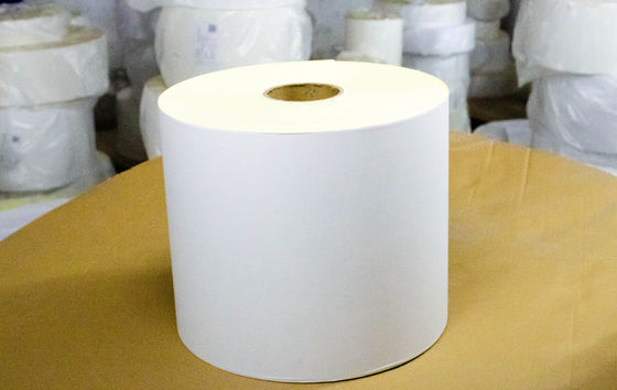 Çıkarılabilir yapıştırıcı termal jumbo rulo, serbest bırakma liner kağıt rulo uzunluğu 1000m