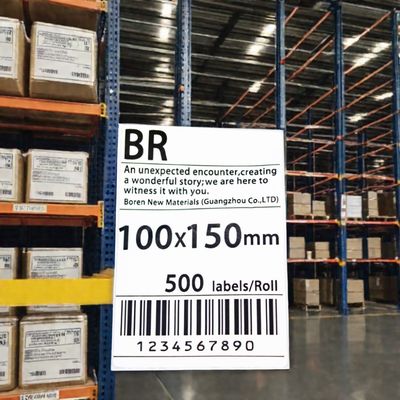 Endüstriyel Lojistik Express Kağıt 100x150 Boyut Paket Etiketleri için Lojistik Sayfa