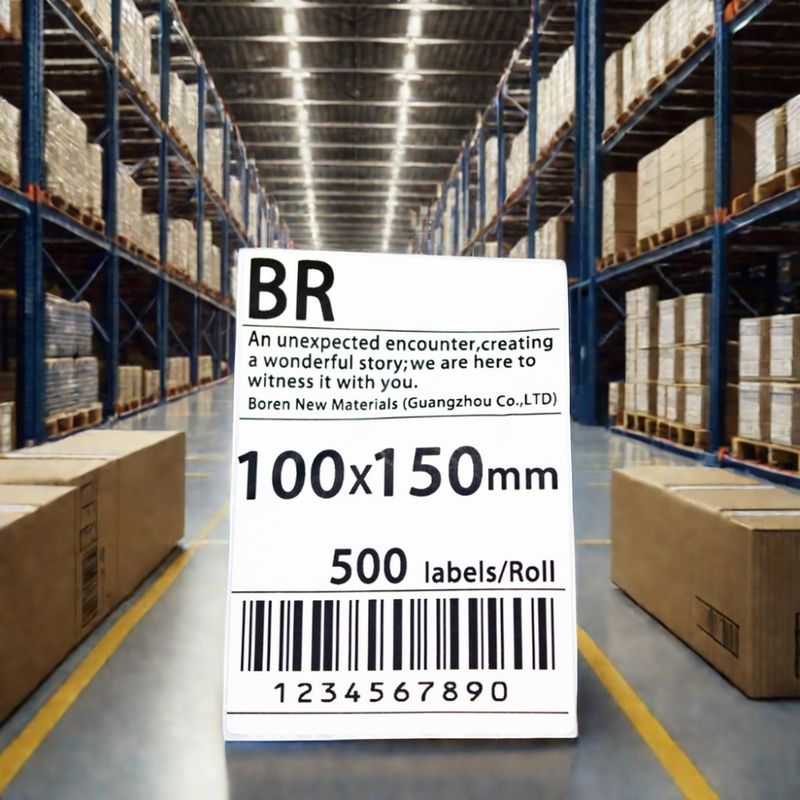 100x150 Boyut Lojistik ve Ekspres Sayfa 50*37*24mm Paket Etiketleri için Kutu Ölçüsü