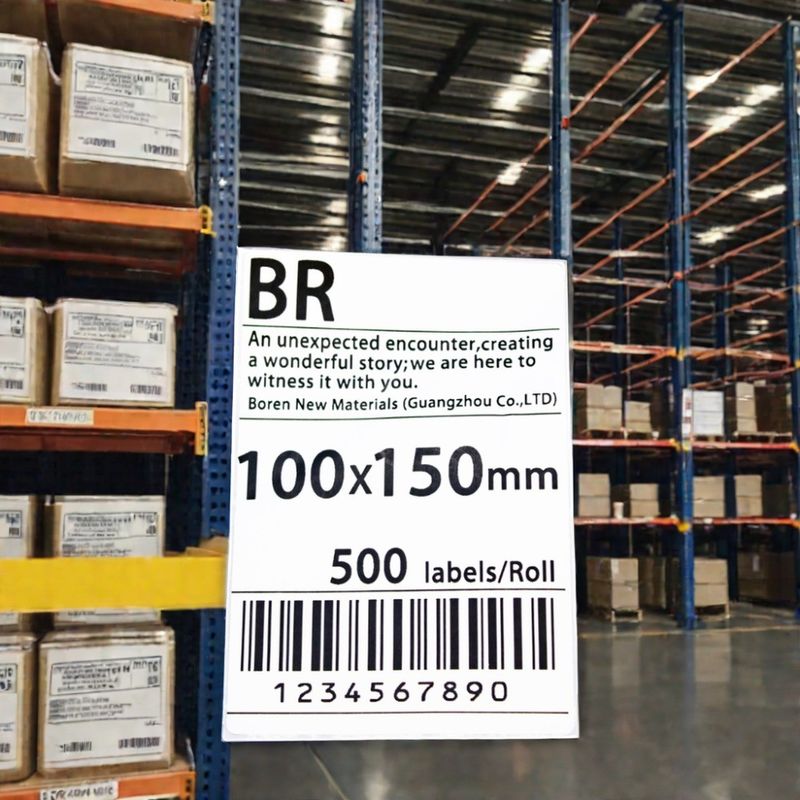 Endüstriyel Lojistik Express Kağıt 100x150 Boyut Paket Etiketleri için Lojistik Sayfa